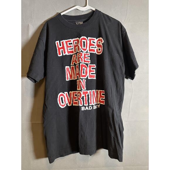 Bad Boy Shirt Mens Large Black Heroes Are Made In Overtime MMA Graphic Tee - Picture 1 of 4